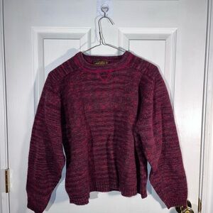 Eddie Bauer Women's Sweater - Maroon and Black